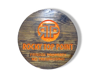 Engraved Private Property Sign • Rustic Wood No Trespassing Plaque • Custom Outdoor Property Marker