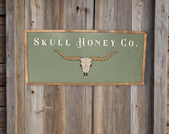 Western Business Logo Sign – Custom UV Printed & Raised Text Wood Sign – Rustic Ranch‑Style Shop Sign – Cowboy Branding Wall Decor
