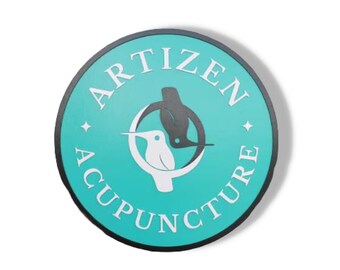 Custom Raised Text Logo Sign • Acupuncture & Wellness Clinic Sign • 3D Business Wall Decor • Personalized Holistic Studio Sign
