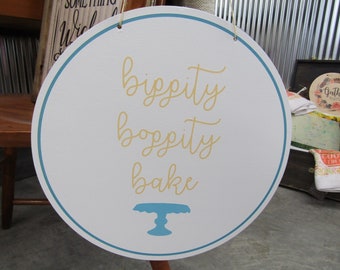 Your Actual Logo Cake Baker Decorator Magic Round Small Business Hanging Sign Business Custom Circle Personalized Color Wood Print