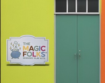 3D Raised Kids Brand Logo Sign • Custom Playroom or Sensory Business Sign • Colorful Layered Logo Display