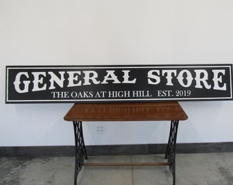 Extra Large Custom General Store Ranch Sign Over-sized Rustic Business Logo Wood Laser Cut Out 3D Footstepsinthepast Small Business