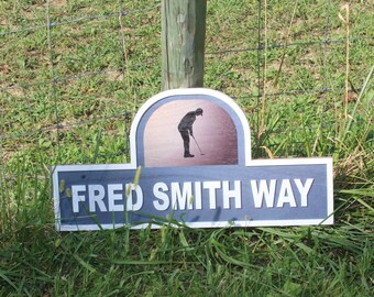Logo Image Large Round Custom Wood Sign Can Be Hanging Indoor Outdoor Printed Image Raised 3D off the board Golf Name of Business Direction