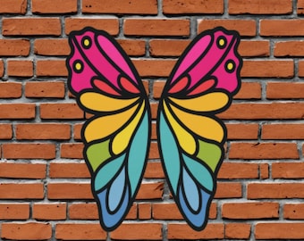 Butterfly Wings Photo Backdrop Set • Birch Plywood Wings + Custom Business Sign • Boutique Display Decor