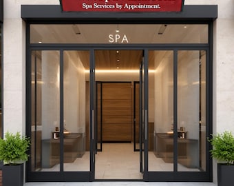 Large Custom Wood Business Sign with Raised 3D Text | Personalized Spa or Salon Wall Decor | Custom Logo Sign