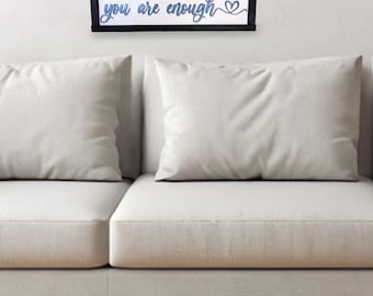 You Are Enough 3D Wood Sign • Raised Lettering Wall Art • Inspirational Rustic Decor • Positive Affirmation • Modern Farmhouse Style Sign
