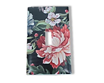 Floral Light Switch Cover • Printed Switch Plate • Cottagecore Wall Plate • Decorative Toggle Cover for Bedroom or Bathroom