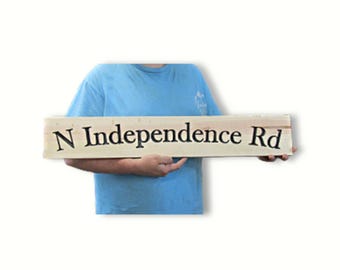 Engraved Wood Street Sign • Custom Road Name Plaque • Rustic Farmhouse Address Decor for Home or Shop