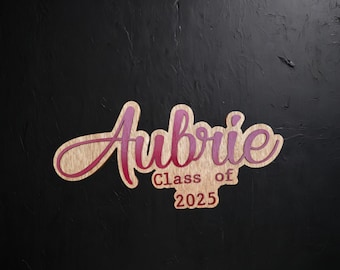 Custom Graduation Wood Sign • Personalized Senior Name Sign • Class of Wooden Grad Decor