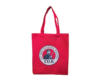 Personalized Natural Cotton Tote Bag – Custom Logo Printed Bag Historic Military Emblem for Collectors or Gift