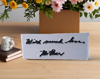3D Raised Handwriting Sign • Custom “Your Handwriting” Keepsake • Sentimental Wood Gift for Mom, Family, or Memorial