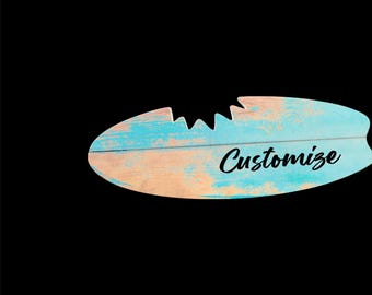 Shark Bite Surfboard Sign Custom to your business decor needs use your logo Printed on PVC