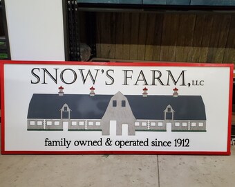 Large Custom Commerical Business Wood Farm Sign Barn 3D Exterior Signage Outdoor Entrance Store Front Tailormade Built Address Company