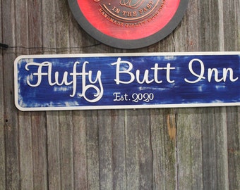 Large Custom Distressed Inn Bed and Breakfast Sign Over-sized Rustic Business Logo Bar Barn Country Wood Raised Text