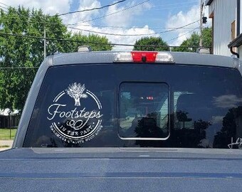 Personalized Truck Decal Custom Window Sticker Weatherproof Outdoor  Font Logo Business Info Customizable Full Color Lettering