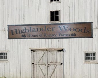 Custom Homestead Wood Sign – Personalized Rustic Ranch or Cabin Entrance Decor