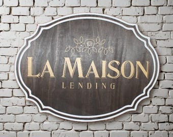 Heritage‑Style Custom Wood Office Logo Sign – Raised Letter Business Sign for Law Firms, Banks, Realtors, Lending & Finance Offices