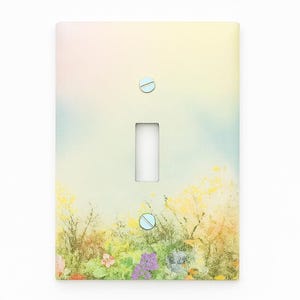 Floral Light Switch Cover Plate: Wildflower Nursery Decor