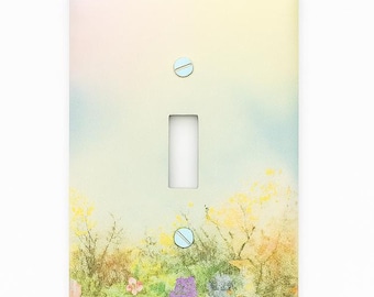 Floral Light Switch Cover Plate: Wildflower Nursery Decor