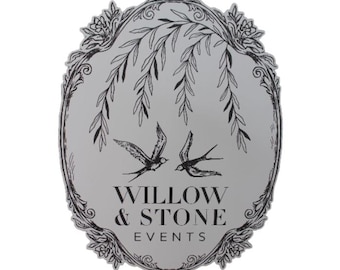 Event Business Sign – Custom PVC Oval Logo Sign for Wedding Planners, Coordinators & Boutique Studios – Personalized Wall Decor