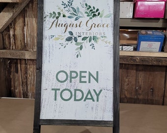 Outdoor Patio Sidewalk Sign A Frame Folding Sign Affordable Business Sign Your Logo Free Standing Large Commercial Hinge Advertising Store