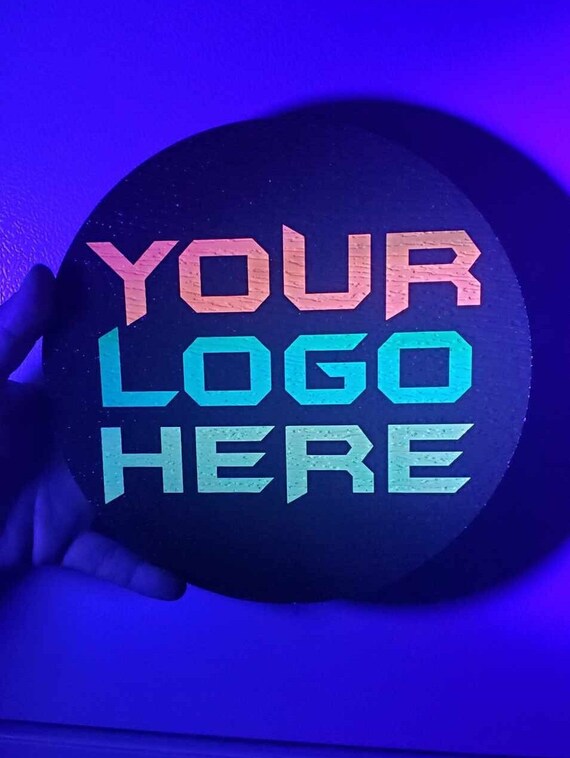 Laser Tag Putt Putt Golf Night Club Custom Personalized Black Light Sign UV Printed Fluorescent Glow Look Your Logo Image PVC Ultraviolet