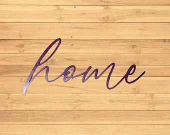 Home Painted Wood Script Letters Sign – Modern Script Wall Accent – Warm Minimalist Home Decor & Gift Idea