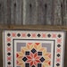 Barn Quilt Wood Sign Pastel Star Stars Country Brown Framed Square ...