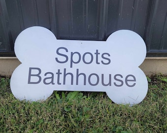 Custom Printed Sign Dog Bone Contour Weatherproof Sign pvc plastic smooth Personalized Ready for your Great for hanging or wall mounted