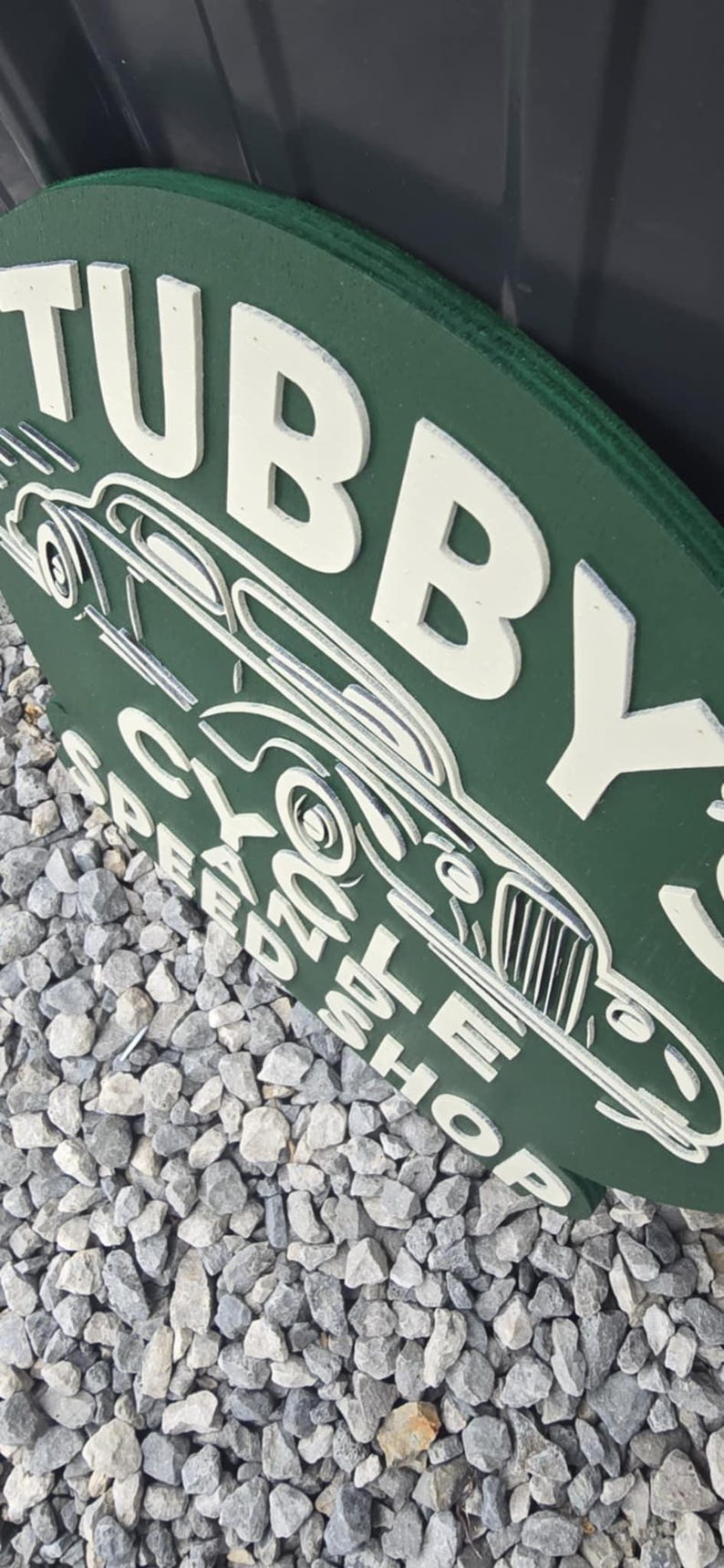 Vintage Style Custom 'tubby's Cycle and Speed Shop' Wooden Garage Sign ...