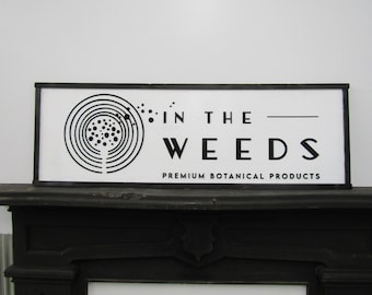 Custom Commerical Signage Premium Botanical Products Plant Minimalist Style Business Logo Store Front 3d Raised Text Made To Order Oversized