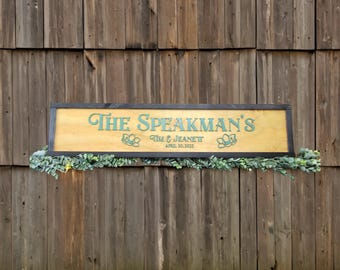 Custom Large Family Name Wood Sign – 3D Raised Text & Graphics - Rustic Ranch Style Home Decor or Wedding Gift
