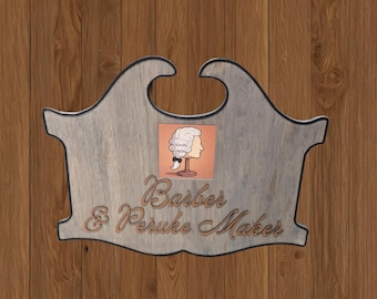 Custom 3D Laser-Cut Wood Sign – Raised Lettering with Vintage Inset Logo – Historical Decor or Shop Display