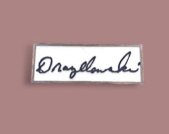 3D Signature Name Sign • Raised Script Family Name Decor • Custom Modern Wood Last‑Name Wall Sign