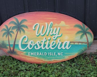 Oval BNB Custom Made Sign Your Logo PVC Weather Waterproof Sturdy Outdoor Fade Mold Resistant Personalized Printed Any Color Vacation Rental