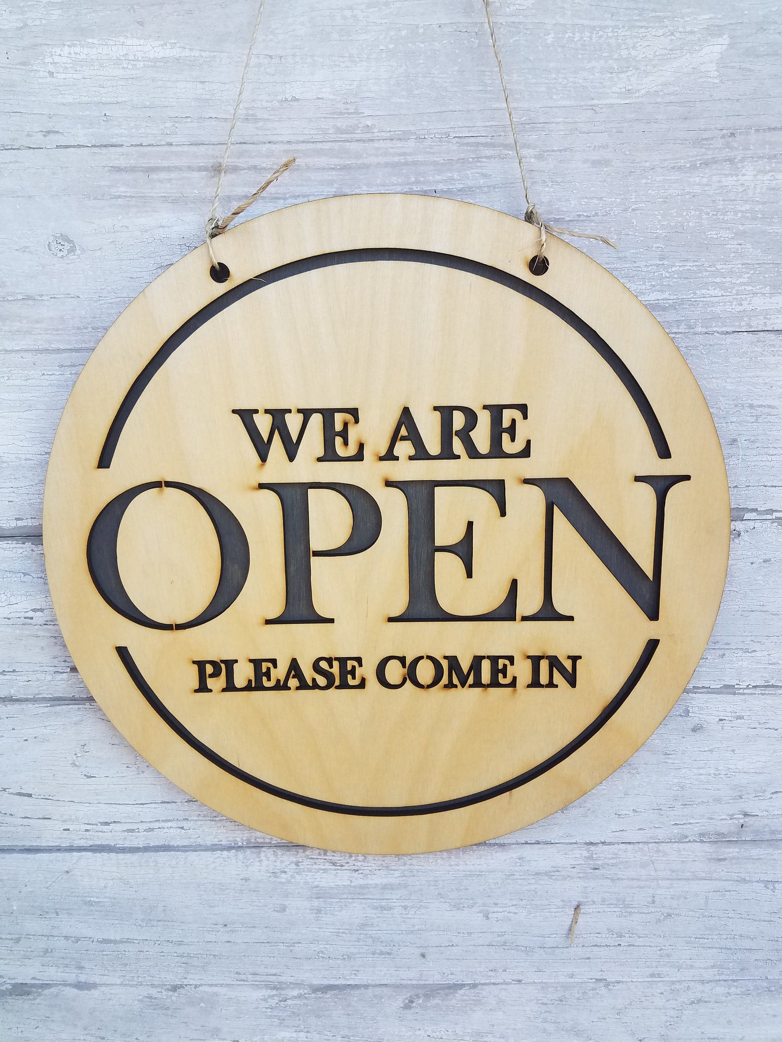 12 inch wood open closed sign for your store front door Etsy