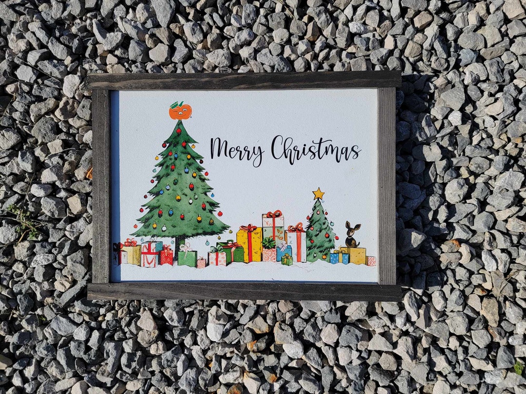 Winky Circleville Ohio Christmas Tree Winter Mascot Tree Top Presents