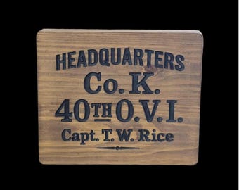 Custom Engraved Wooden Military Sign – Historical Patriotic Wall Décor