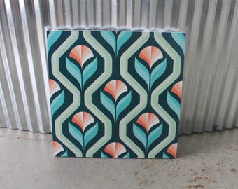 Floral Barn Quilt Sign: Modern Geometric Farmhouse Decor, Weatherproof PVC