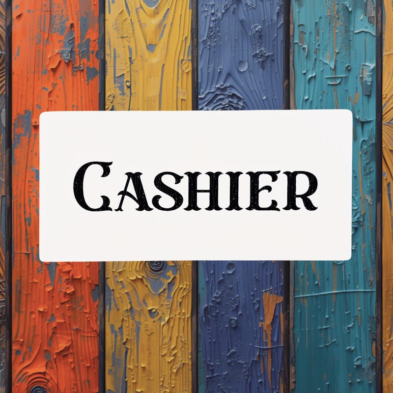 Cashier Sign - Etsy