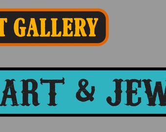 2 Custom Raised Letter Signs for Mountain Song Jewelers