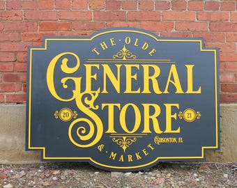 Custom Laser Cut Wood Business Sign: 3D Logo, Small Shop Signage