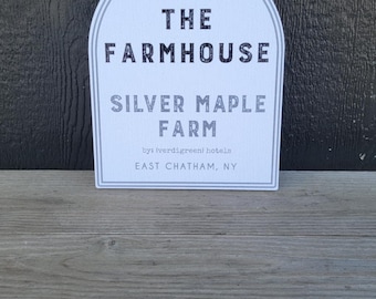 Waterproof PVC Business Sign Custom Your Logo Farmhouse Farm Maple Tree Advertise Weatherproof Printed Contour Cut
