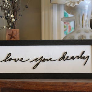 custom handwriting, gift sign decor wooden my handwriting from photo cut from wood framed loved one note great mother's day father's day