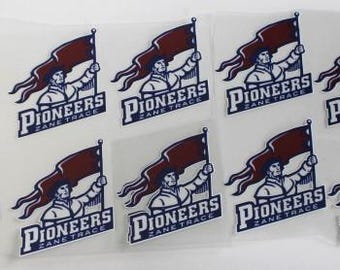 Custom School Logo Business Theme Decals Waterproof Sheet Full Color Sticker Window Deal Wall Sticker Locker Helmet Your School Sports Team