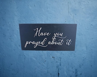 Raised Wood Christian Sign • Inspirational Faith Wall Decor • Modern Scripture‑Style Wooden Sign