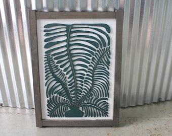 Laser Cut Floral Wood Sign: Boho Botanical Wall Art