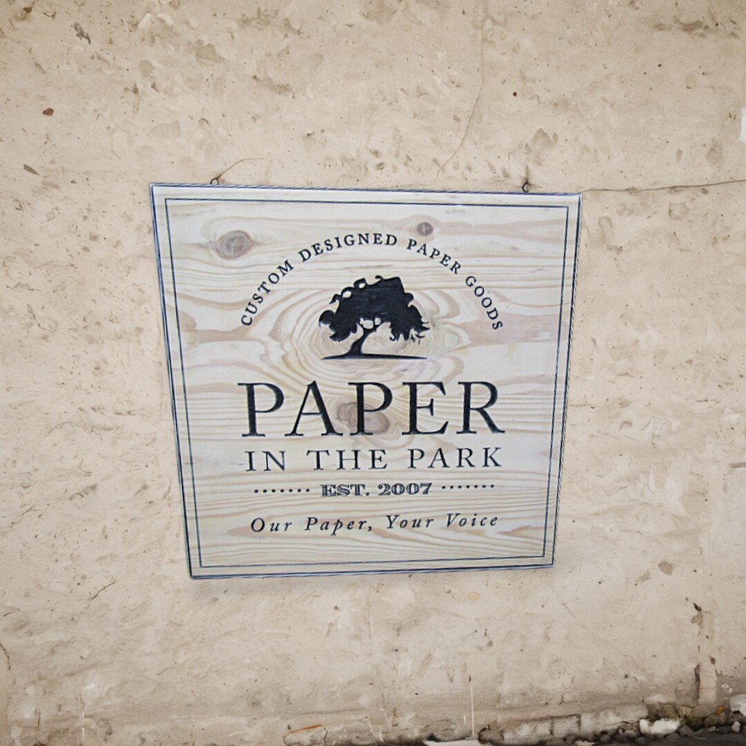 Small Business Branding Engraved Sign Decor Custom Paper Goods Business ...