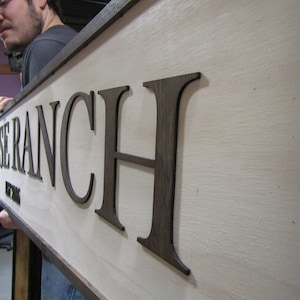 Custom Ranch Sign: Large Rustic Laser Cut Wood Homestead - Etsy