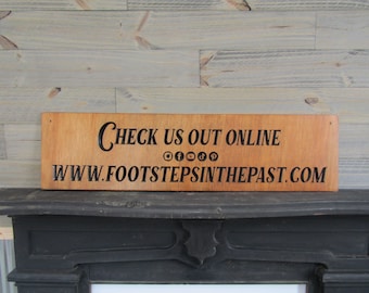 Custom Business Sign Personalized Advertising Style Engraved Commerical Signage Routed Carved Indoor Outdoor Color Filled Sign Handmade
